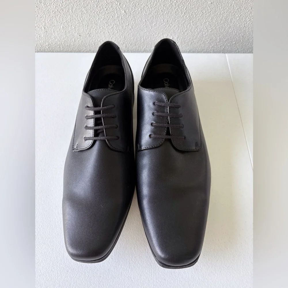 Calvin Klein Brodie2 Black Lace Up Oxford Leather Upper‎ Size 9.5 Office Suit